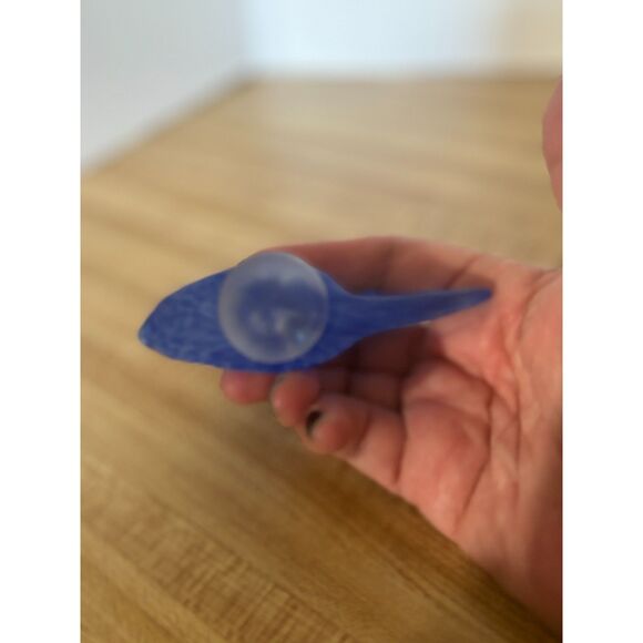 Art Glass Blue Clear Angel Fish - Picture 3 of 7